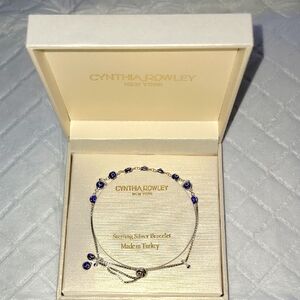 Cynthia Rowley Silver Bracelet with Blue Accents